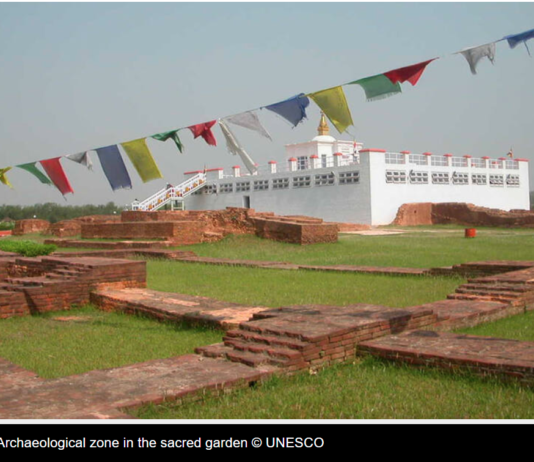 Lumbini Gardens, a UNESCO heritage site